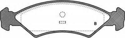 OPEN PARTS bpa016800 -  Комплект тормозных колодок, дисковый тормоз